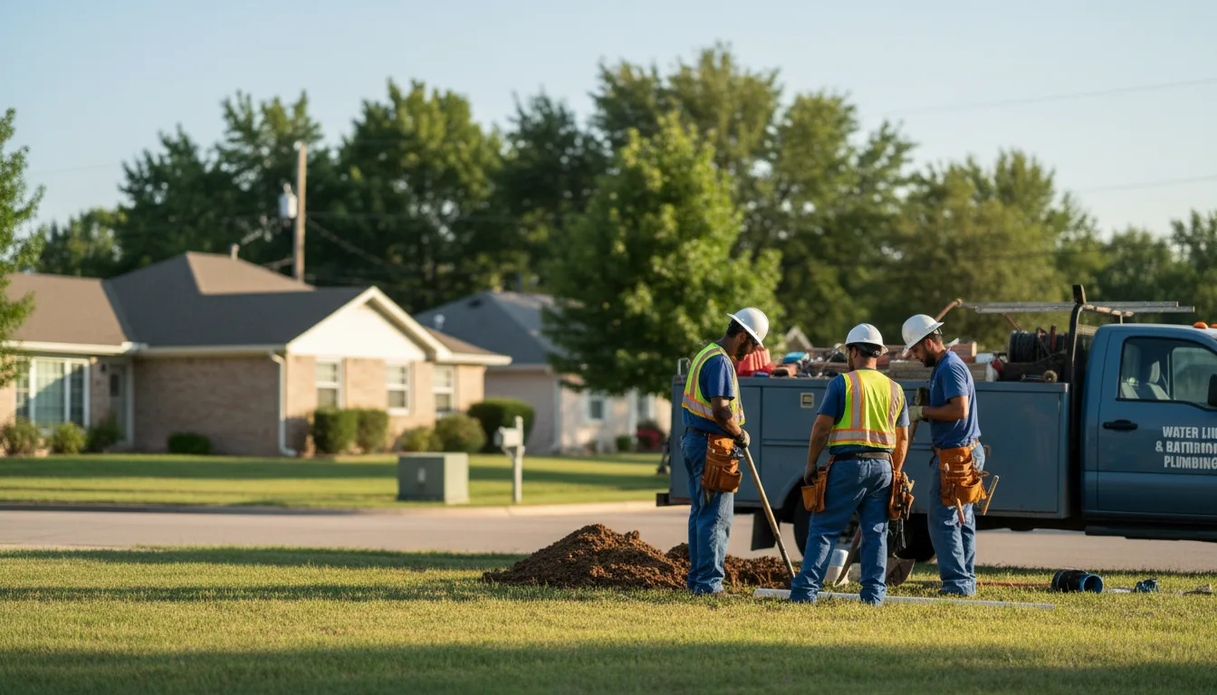 Residential water line and bathroom plumbing service in Mount Calvary, WI